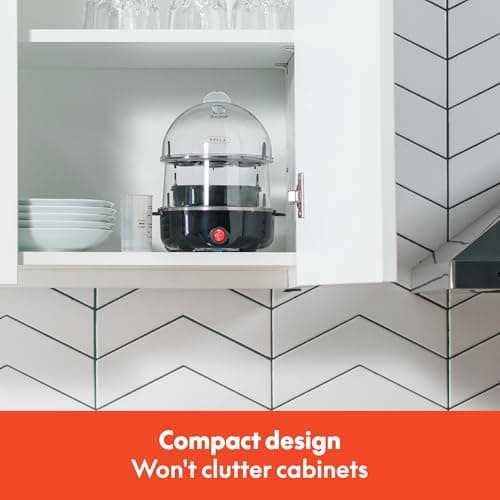 BELLA Double Tier Egg Cooker, Rapid Boiler & Poacher, Meal Prep Essential, Family Sized Meals: Make Up To 14 Large Boiled Eggs, Dishwasher Safe Parts, Poaching Tray Included, Black 7