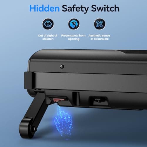 Walking Pad with Incline, 3 in 1 Under Desk Treadmills for Home, 265 Lbs Capacity Portable Walking Treadmill with Remote Control, LED Display, Hidden Safety Switch 9