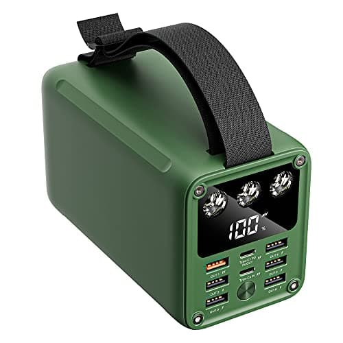 60000mAh High Capacity Power Bank Fast Charging 22.5W Max PD 3.0 20W Portable USB C Battery Packs with 7 Outputs & LCD Display Battery Bank for iPhone, Samsung, iPad ,Macbook & Outdoors Camping