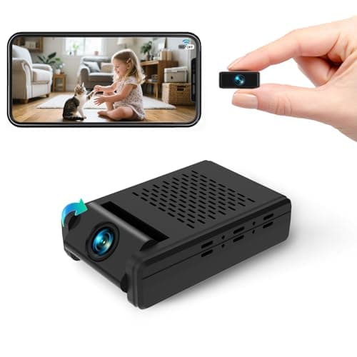 Hidden Video Cameras, Mini Security Camera, 2025 Upgraded Wireless Nanny Cam with 1-Year Cloud Storage, 180° Rotating Lens, Motion Detection, WiFi/Offline Recording, Small Camera Only 0.5in Slim!