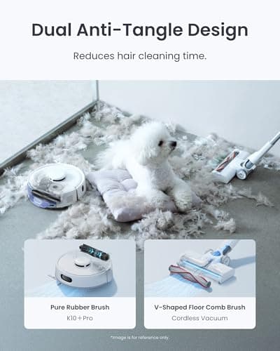 SwitchBot Robot Vacuum & Cordless Vacuum Cleaner K10+ Pro Combo, Self Emptying Up to 70 Days,Compact,Lightweight,Quiet,Support Matter,Work with Alexa,Google Home,Apple Home, for Carpet,Crevices,Stairs 6