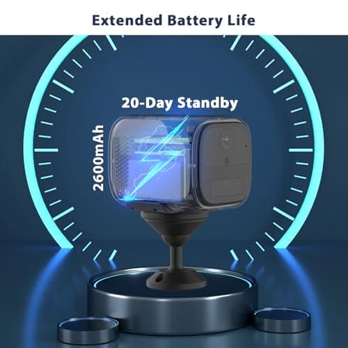 4G LTE Cellular Security Camera Wireless Indoor, No WiFi Security Camera with Auto Night Vision, Built-in SIM Card, 20 Day Standby Battery, PIR Motion, Local/Cloud Storage, Portable Cam for Travel 6