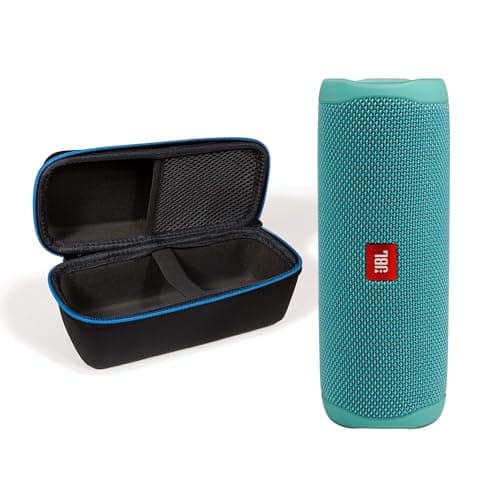 JBL Flip 5 (Teal) + Bundle with divvi! Protective Hardshell Case
