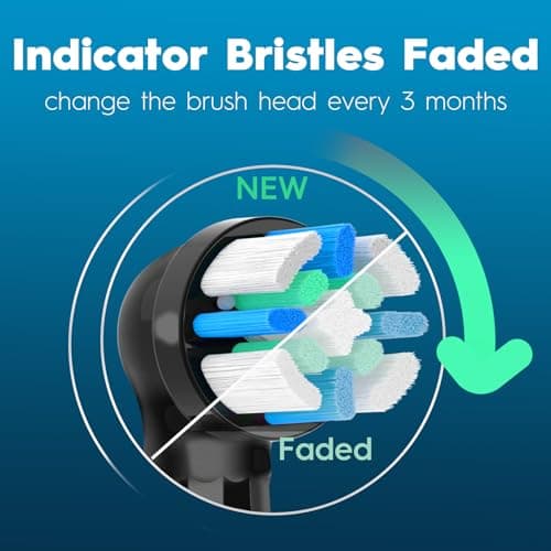 MOFELE 12Pack Toothbrush Replacement Heads Compatible with Oral b iO Series Electric ToothBrush,brush Heads for iO3/4/5/6/7/8/9/10,WhiteBlack 6