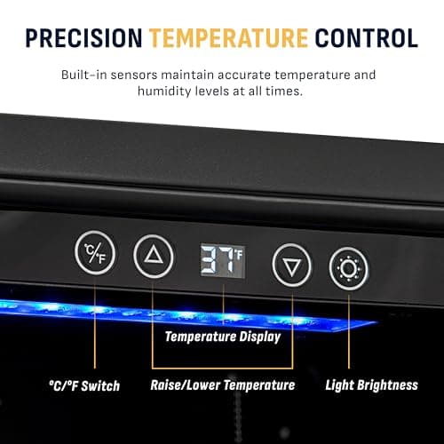 NewAir 96 Can Built-In Beverage Refrigerator | 15” Small Mini Fridge for Bedroom, Home Bar or Office | Quiet Cooling & Precise Temperature Control | Stainless Steel 5