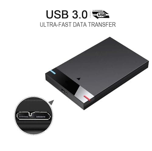 HWAYO 2.5'' 250GB Ultra Slim Portable External Hard Drive USB3.0 HDD Storage for PC, Desktop, Laptop, MacBook, Chromebook, Xbox One 4