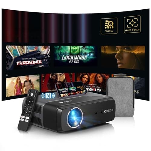 4K Home Theater Projector HDMI 2.1, ARC, Google TV OS, Portable Smart Bedroom Movie Gaming Projector 4K HDR, with WiFi 6, Bluetooth, Dolby Audio, Voice Control, Apps, Auto Focus, ZOOM, 1400ANSI