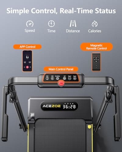 Acezoe 3 in 1 Under Desk Treadmill with 10% Incline, Walking Pad Treadmill with Removable Desk Workstation, Adjustable Height for Different Need, Foldable for Home Small Office 7