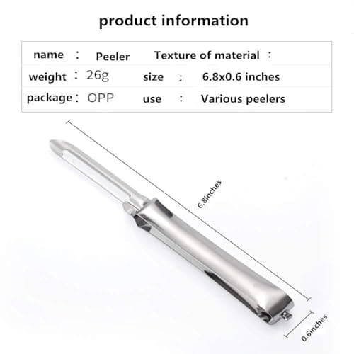 Aniso Kitchen vegetable peeler Stainless steel rotary peeler for vegetable and carrot fruit，with ergonomic safety and control handle-Dishwasher Safety 6