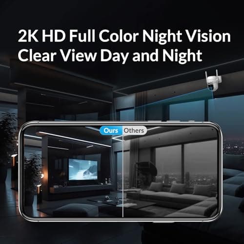 Vicohome 2K Solar Wireless WiFi Security Cameras Outdoor, 355° PTZ, Solar & Battery Powered, PIR Motion Detection, 3MP Full-Color Night Vision, IP65 Waterproof, Cloud&SD Card Storage(Without SD Card) 6