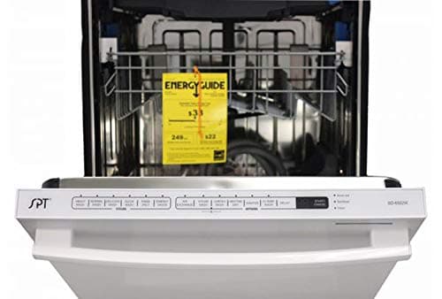 SPT SD-6502W 24″-wide Built-In Stainless Steel Tall Tub Dishwasher with ENERGY STAR, Smart Wash System, Heated Drying, 6 Wash Programs and 14 Plate Settings – White 7