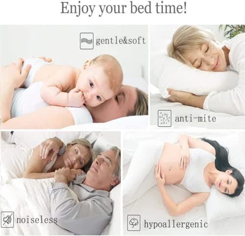 COHOME Premium Twin/Twin XL Size Comforter, All-Season Quilted Down Alternative Duvet Insert, Luxury Hotel GentleSoft Comforter with Anti-Clump Tech & 8 Tabs - Reversible - Light Grey 64x88 inches 7