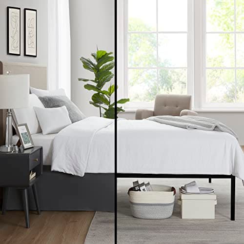 Nestl Dark Gray Bed Skirt Queen Size - 14 Inch Drop - Brushed Microfiber Hotel Quality Pleated Bed Skirt - Shrinkage & Fade Resistant 6