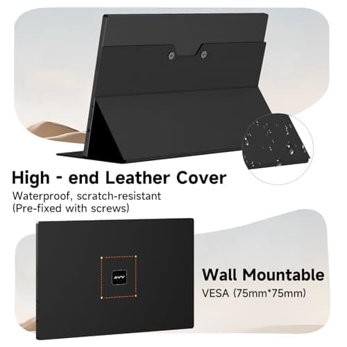 AYY Portable Monitor for Laptop 15 Inch, FHD 1080P USB-C HDMI Travel Monitor External for Computer, Second Display HDR IPS Gaming Monitor Extender for PC MAC Phone PS4/5 Xbox Switch, Built-in Speakers 7
