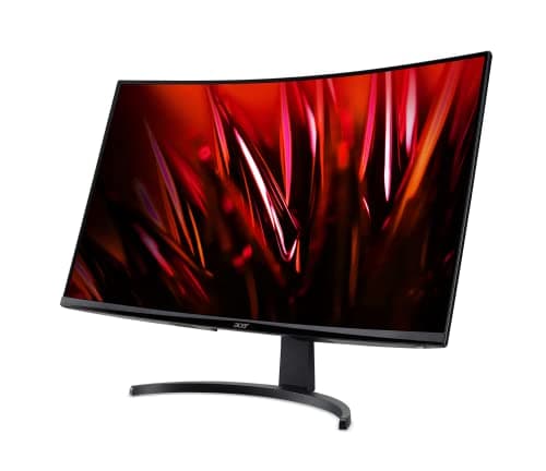 acer Nitro 31.5 Inch WQHD 2560 x 1440 1500R Curved Gaming Monitor | AMD FreeSync | Up to 180Hz Refresh | 1ms (VRB) | Tilt | One Display Port 1.4 & Two HDMI 2.0 | EDA323QU S3bmiiphx 8