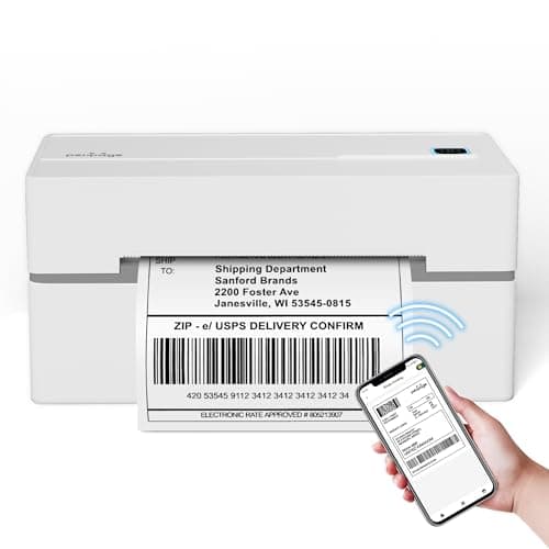 PeriPage Bluetooth Thermal Shipping Label Printer,Wireless 4x6 Shipping Label Printer for Shipping Packages,Support iPhone iPad Android Windows & Mac,Used for Amazon, Ebay,Shopify, Etsy, USPS.