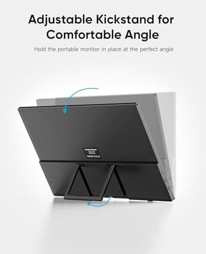 Portable Monitor, 15.6" FHD 1080P Travel Portable Monitor for Laptops, Ultra-Slim External Portable Screen for Laptop with Kickstand, Screen Extender for Laptop PC Mac Phone PS4/5 Xbox Switch 8
