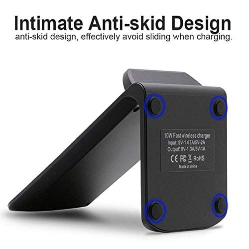 Fast Wireless Charger Stand for Samsung Galaxy S25 S24 S23 S22 Ultra/S21/Note 20/S20/S10+/S10e/S9/ S8+/S7 Edge Note 9/8 Qi Charging Dock for iPhone 17 16 15 14 13 12 11 Pro Max Mini Xs Xr 8 Plus SE 6