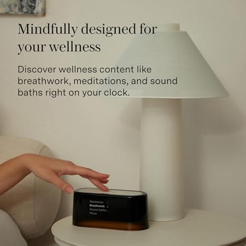 Loftie Alarm Clock with Sound Machine – Smart Alarm Clock with Light, White Noise, Bluetooth Speaker, Night Light Sound Machine, 100+ Sounds, Blackout Mode, No WiFi Mode, Optional Subscription - Black 7