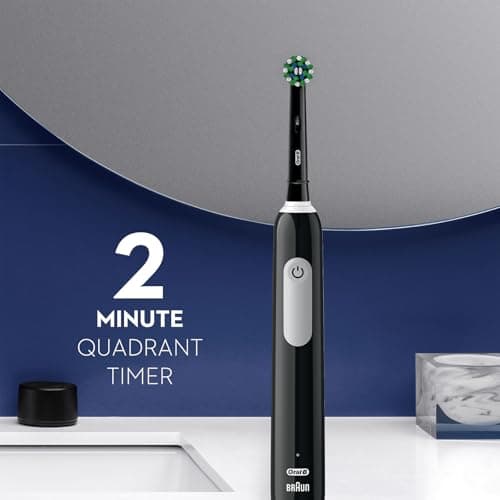 Oral-B Pro 1000 CrossAction Electric Toothbrush, Black and White, 2 Count 5