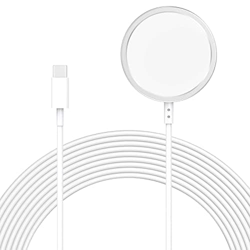 ZEROLEMON Magnetic Wireless Charger [10ft], Compatible with Mag-Safe Charger, Fast Wireless Charging Pad for iPhone 17 Pro Max, iPhone 17/17Pro/16Pro/16E/16/15 Series, iPhone Air, AirPods - White
