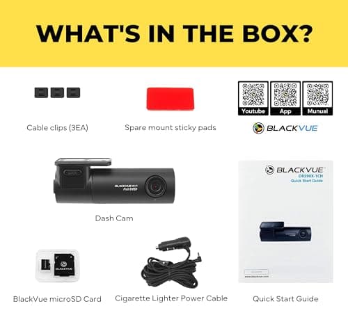 BlackVue DR590X-1CH Plus 32GB Dash Cam - Full HD 60fps Dash Cam Front, STARVIS, Free Hardwire Cable & SD Card, Built-in Wi-Fi, Parking Mode Support, App Control Dashcam 7