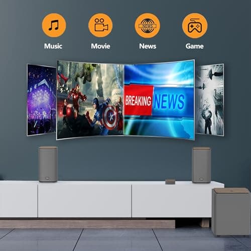 KEiiD 2.1 Bluetooth Computer Speakers with Wireless Subwoofer and Wireless Touchpad for Desktop Laptop Pc Stereo Gaming Speakers, 4 EQ Modes, Aesthetic Style with Great Sound Quality 6