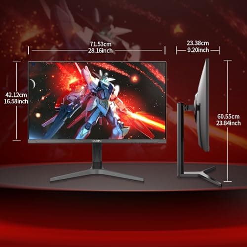 CUNPU 32 Inch 4k Gaming Monitor, 144Hz UHD Fast IPS Panel, 1ms GTG, sRGB 120%,10 Bit, Gsync & FreeSync, Support Xbox PS5 4k 120Hz VRR ALLM, HDMI 2.1,DP 1.4, Height/Vertical Adjustment 9