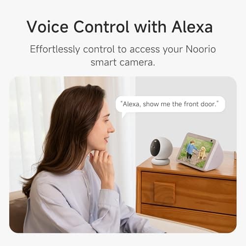 Noorio 1080P Security Cameras Wireless Outdoor, Battery Powered Motion Detection Spotlight Siren Alarm Indoor Home Camera, Color Night Vision, Waterproof, Built-in 8GB Storage, 2-Way Audio 6