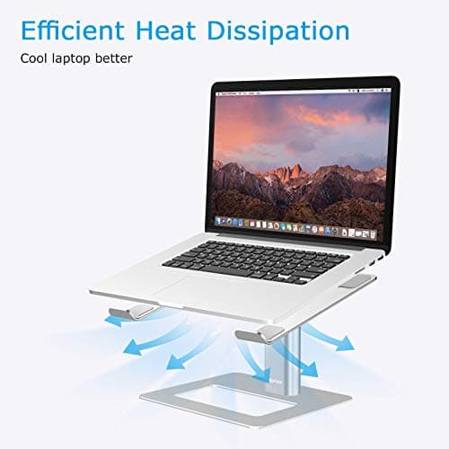 BoYata Laptop Stand, Ergonomic Aluminum Height Adjustable Computer Stand Laptop Riser Holder for Desk, Compatible with MacBook Pro/Air, Dell, Lenovo, HP, Samsung, More Laptops 11-17" 5