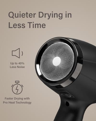 ANNLARY Ionic Hair Dryer with Diffuser, Blow Dryer, Professional 1875W Powerful AC Motor Hairdryer with 8.2Ft Cord for Women & Men, Fast-Drying Blow Dryer with Nozzle for Home, Salon 5