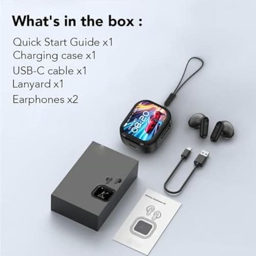 WRSFXV NE20 Translation Earbuds, 2026 New 6.0 Pro Translation Earbuds Real Time, LCD Touch Screen, 48DB Intelligent Noise Reduction, HD Stereo Sound, IPX6 Water-Resistant (Black) 7