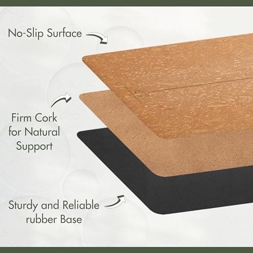 CorkTec Non-Toxic Non-Slip Thick Cork Yoga Mat - Eco-Friendly Organic/Vegan, Great for Men/Women/Kids, Chemical Free 4MM 72"x24" The Cork Collective (Arizona Cork + Natural Rubber) 4