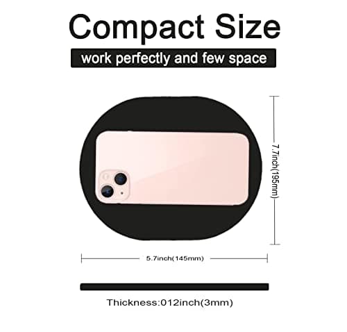 GZXHS Small Mouse pad, Portable, Waterproof Non-Slip Rubber Bottom, Suitable for Wireless Mouse, Laptop Keyboard Tray for Both Men and Women, Office Travel Black 5.5x7.5in 6