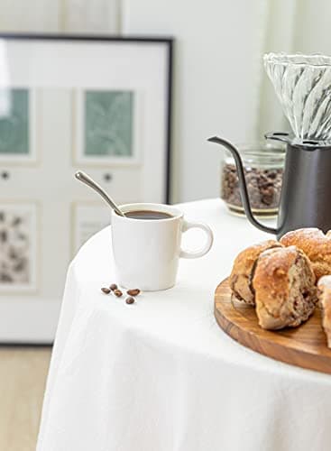 Sweese 3.5oz Porcelain Espresso Cups Set of 4, Mini Coffee Mugs Demitasse Cups - White 7