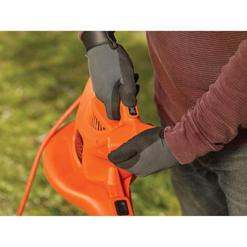 BLACK+DECKER Leaf Blower, Leaf Vacuum and Mulcher 3 in 1, Backpack Blowers for Lawn Care,250 mph Airflow, 400 cfm Delivery Power, Reusable Bag Included, Corded (BEBL7000) 12
