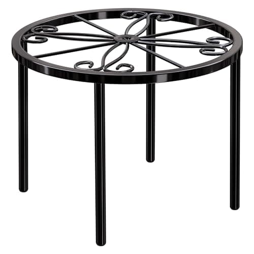bussdis Plant Stand 1 PCS-7.9 IN Flower Pot Stand Plant Rack for Indoor and Outdoor Courtyard Gardens Black
