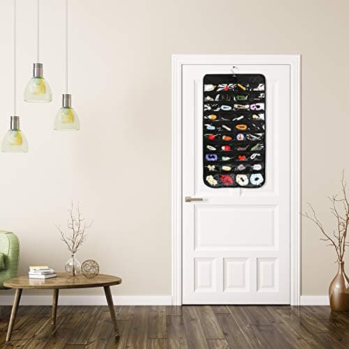 Luney Hanging Jewelry Organizer, 80 Pockets Earring Holder Organizer with Pockets for Woman, for Hanging Earrings, Necklaces, Bracelets, Rings, Storage, Closet(1PCS, No Zipper) 7