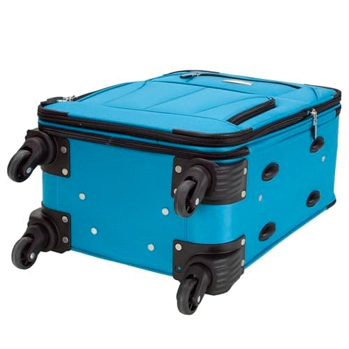 Rockland Pasadena Softside Spinner Wheel Luggage, Turquoise, Carry-On 20-Inch 6