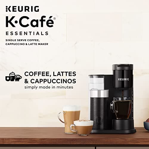 K-Cafe Essentials Single Serve K-Cup Pod Coffee, Latte and Cappuccino Maker, Black 6