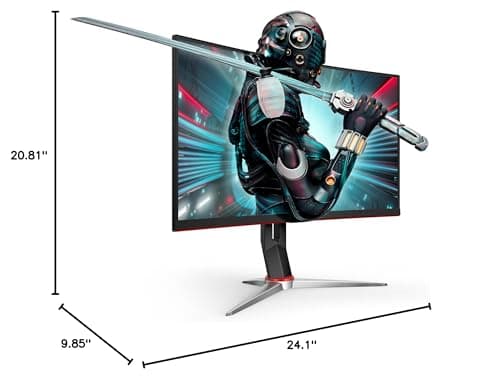 AOC CQ27G2 27" Super Curved Frameless Gaming Monitor QHD 2K, 1500R VA, 1ms, 144Hz, FreeSync, Height adjustable, 3-Yr Zero Dead Pixel, Black/Silver 10
