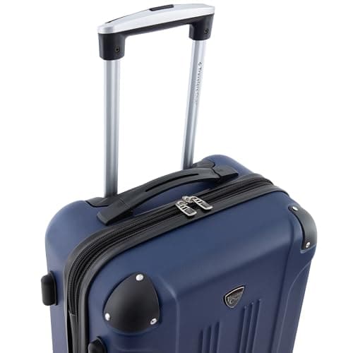 Travelers Club Chicago Hardside Expandable Spinner Luggage, Navy Blue, 22" Carry-On 7