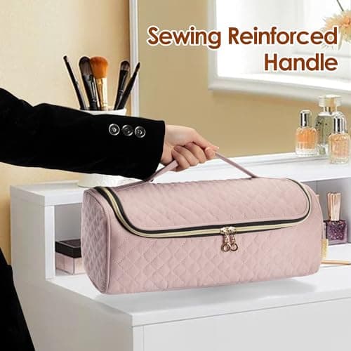 Yarwo Travel Bag Compatible with Dyson Airstrait/Corrale Hair Straightener and Attachments, Portable Flat Curling Iron Storage Case for Hot Hair Tools and Accessories, Dusty Rose (Patent Pending) 6