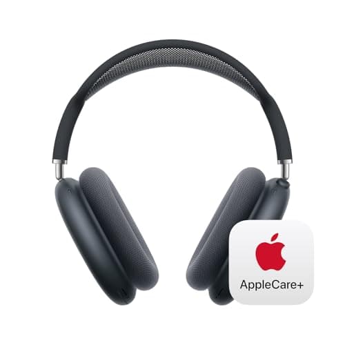 Apple AirPods Max Wireless Over-Ear Headphones, Pro-Level Active Noise Cancellation, Transparency Mode, Personalized Spatial Audio - Midnight with AppleCare+ (2 Years)