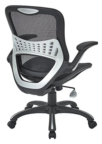 Office Star Ventilated Manager's Office Desk Chair with Breathable Mesh Seat and Back, Black Base, Black 5