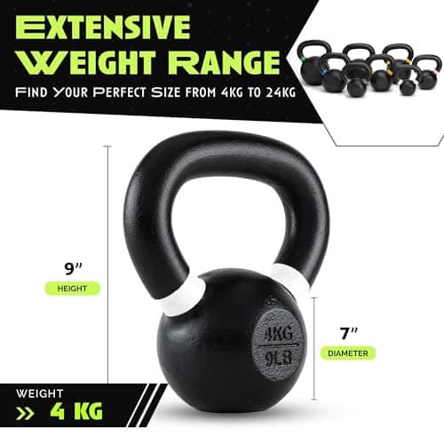 Rage Fitness Kettlebells, Single-cast Iron, No-welded Joints, Wide Handle, Strength Training Kettlebells, Cast Iron Kettlebell Set, Powder Coated Kettlebell Weights For Maximum Durability, Men & Women 5