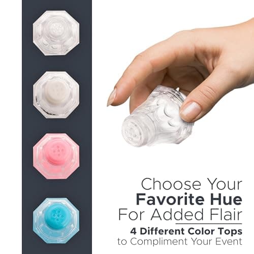 Crafts Central Plastic Mini Salt and Pepper Shakers For Party’s, Restaurants and Wedding’s - 24 Pcs (Clear) 6