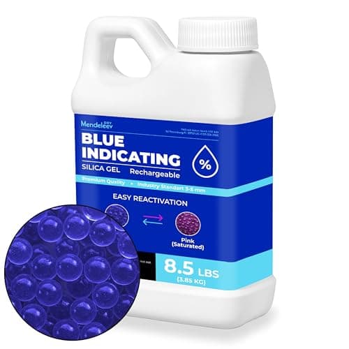 8.5 LBs Blue Silica Desiccant Beads - Indicating Silica Gel Beads Drying Silica Beads Reusable Silica Gel Desiccant Dehumidifier