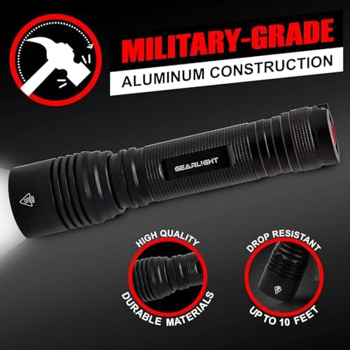 LED Flashlight High Lumens, Tactical Flashlight Battery Powered (Batteries Not Included), Bright Handheld Flashlight for Camping, Hunting, Home, Security, Hiking, Walking at Night & Emergency Use 8