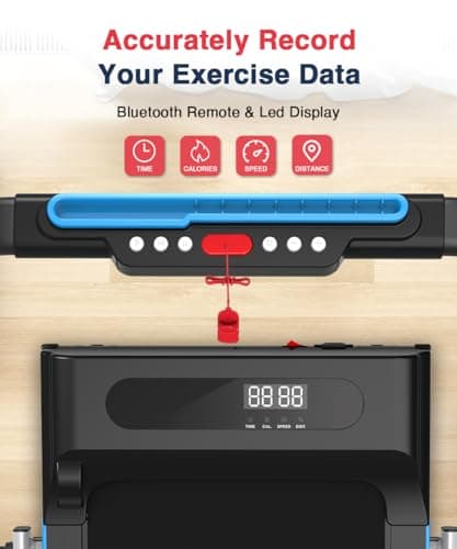 REDLIRO Under Desk Treadmill 2 in 1 Walking Pad, Portable, Folding, Electric, Motorized, Walking and Jogging Machine with Remote Control for Home and Office Workout 6